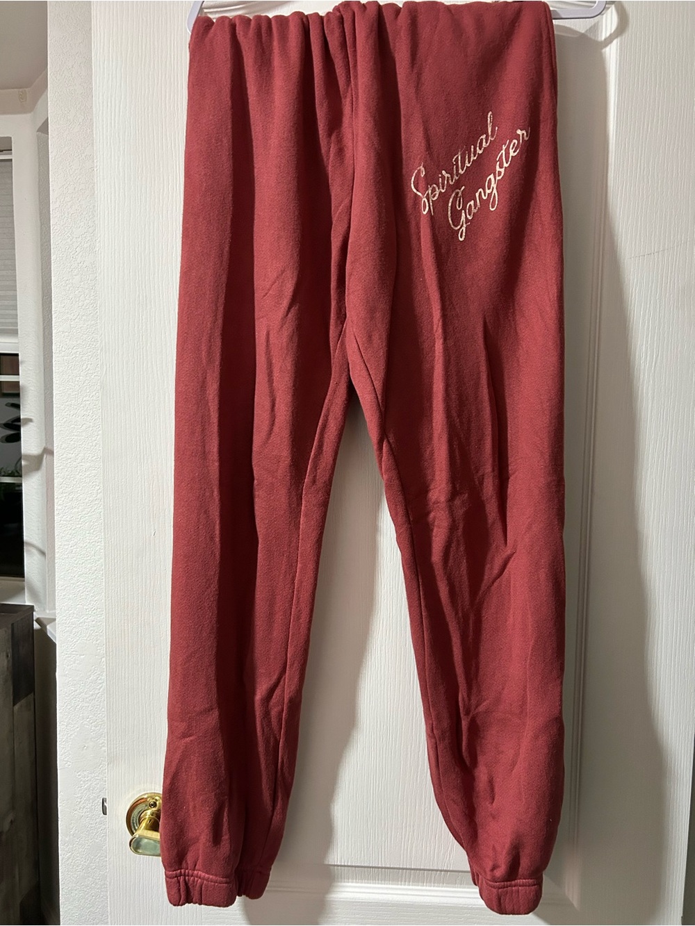 Spiritual Gangster Men's Dusty Red Jogger Sweatpants